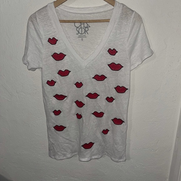 Chaser embroidered lips tee - Picture 2 of 5